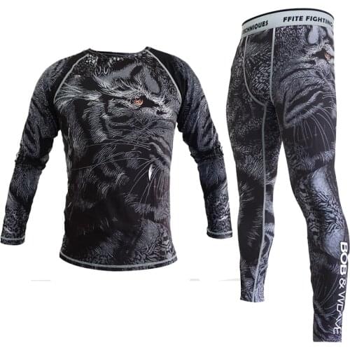 MMA Boxing Compression Pants Rashguard mma Fitness Running Tights Men Jogger Bodybuilding Sports Leggings Gym Trousers muay thai
