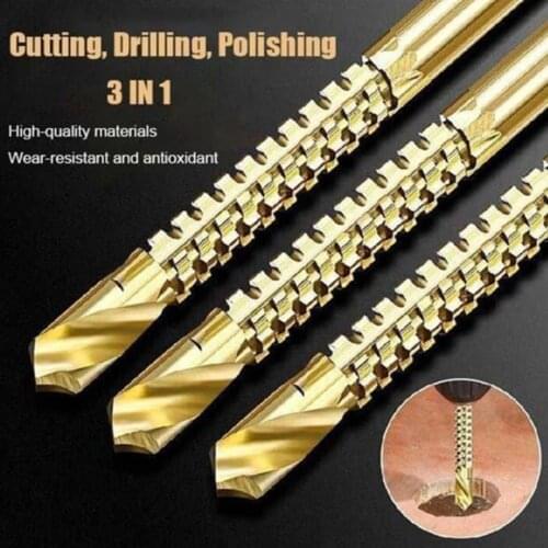 6pcs/set Cobalt Drill Bit Set Spiral Screw Metric Composite Tap Drill Bit Tap Twist Drill Bit Set Multi-function Metal Specia