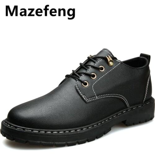 Mazefeng New Men Dress Shoes High Quality Leather Formal Shoes Men Big Size 38-48 Oxford Shoes for Men Fashion Office Shoes Men