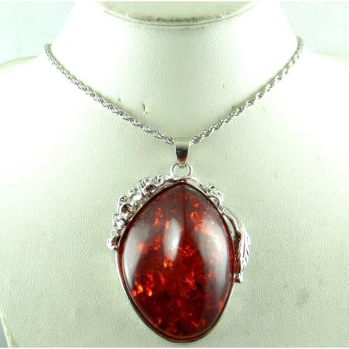 The New Fashion Precious Modernist teardrop golden honey pressed Ambers Pendant Necklace jewellery making A25