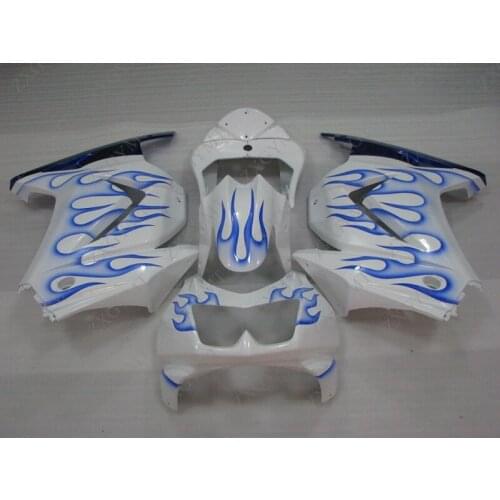 Fairing EX250 2008 - 2014 White Blue Frame Bodywork Ninja 250R 2010 Abs Fairing EX 250 2012