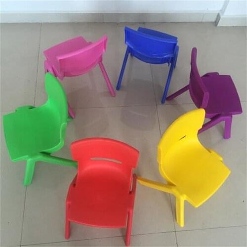 Wholesale 24cm Seat height Children Kindergarten chairs Safety back-rest chair Thicken small stool