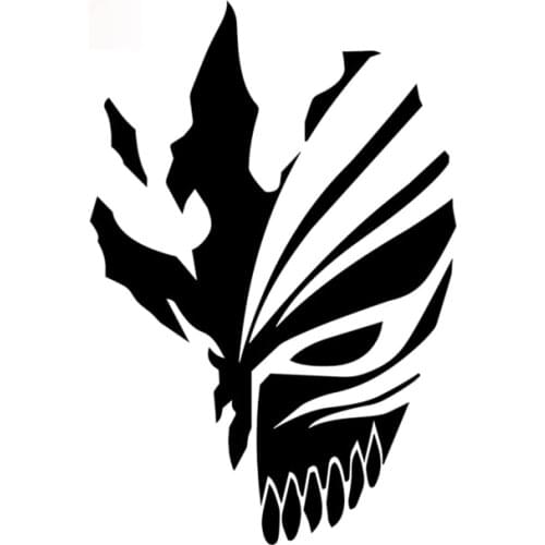 Personality Bleach Ichigo Hollow Mask Anime Decal Car Sticker for Window Bumper Motorcycle Decoration Cover Scratches Waterproof