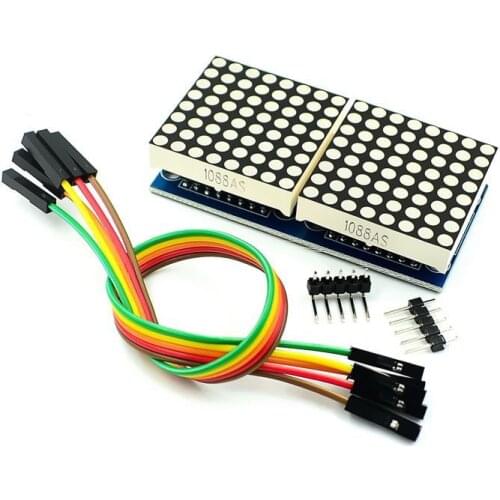 2 Bit MAX7219 LED Display Control Board 8 x 8 Dot Led Matrix MCU Control Module 5V Interface Output Input Common Cathode Display