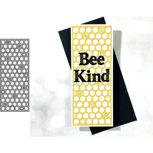 Honeycomb Hollow Long Metal Cutting Dies for Scrapbooking Handmade Mold Cut Stencil New 2021 DIY Card Make Mould Model Craft