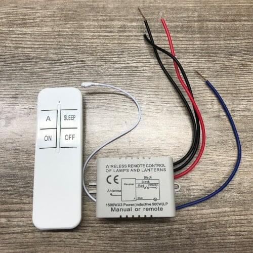 QIACHIP 1 Way AC 220 V RF Remote Digital Wireless Remote Control Switch ON/OFF Ceiling Fan Panel Control Switch For Light Bulb