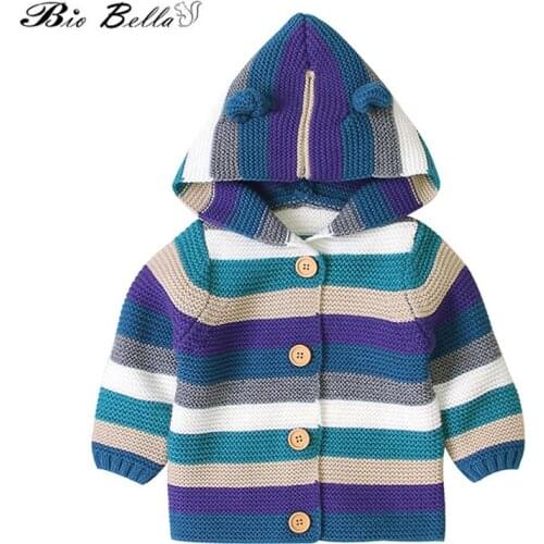 Rainbow Baby Infant Winter Autumn Sweater Knitting Boy Girl Warm Fashion 0-24 Months Newborn Wool Kids Pullovers Cardigan Coats