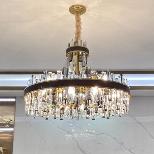 Modern Luxury Crystal Led Pendant Lights Lustre Home Bedroom Living Dining Room Decor Lamp Indoor Lighting Hanging Light Fixture