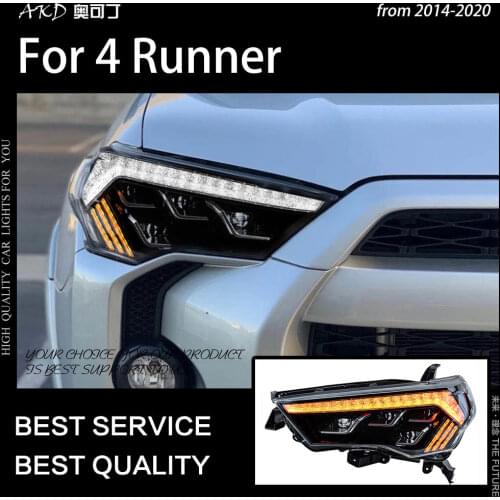Car Styling Head Lamp for 4 Runner Headlights 2014-2020 4Runner LED Headlight DRL Dynamic Signal projector lens auto Accessories