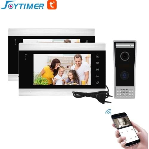 Smart Home Video Door Phone Intercom System 7 "Color Screen Moniter Wide Angle 720P AHD Doorbell Tuya App Remote Control Unlock