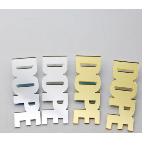 Punk Gold Sliver Color Letter DOBE DOPE Drop Earrings For Women Fluorescence Long Dangle Earrings Fashion Party Jewelry Gifts