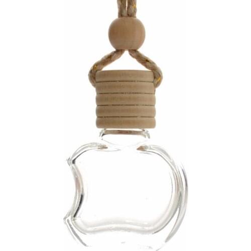 10ml Refillable Car Hang Decoration Glass Essence Oil Perfume Bottle Hang Rope Empty Bottle LX1357