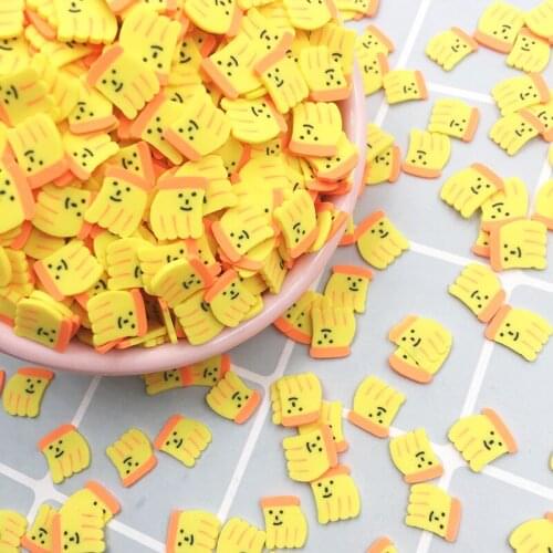 100g/lot Polymer Hot Clay Kawaii Cartoon Banana Sprinkles for Crafts DIY Making Nail Art Decoration Slime Filling