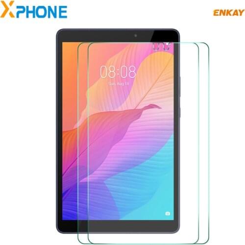 2 PCS ENKAY 0.33mm 9H Surface Hardness 2.5D Tempered Glass Protector Film for Huawei MatePad T8 for Honor Tablet X7