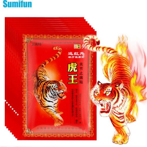 8Pcs Red Tiger Balm Analgesic Patch Rheumatoid Arthritis Joint Aches Muscle Knee Sprain Stickers Body Massage Medical Plaster