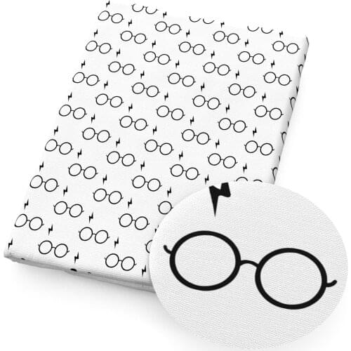 50*145cm Glasses Printed Polyester Cotton Fabric for Tissue Sewing Quilting Needlework Material DIY Handmade,1Yc14489