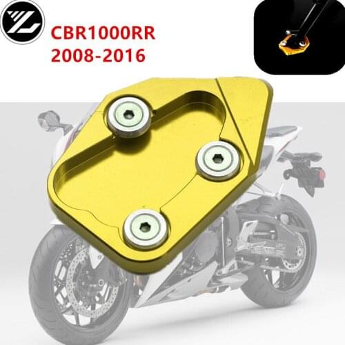 Motorcycle CNC Aluminum Foot Kickstand Extension Pad Plate Side Stand Enlarger For HONDA CBR1000RR 2008-2016 2009 2010 11 12 13