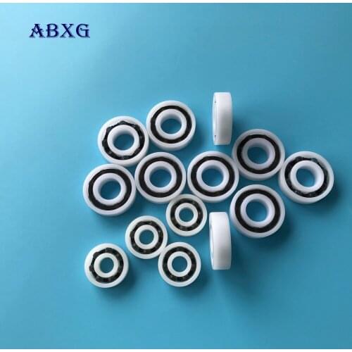 Free shipping 50pcs 6801 POM plastic deep groove ball bearing 12x21x5mm with glass balls