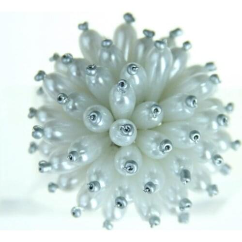 Free shipping pearl flower napkin ring wedding wholesale napkin holder 12 pcs