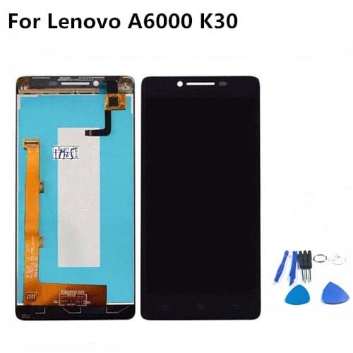 Black Color 100% Test LCD Display For Lenovo A6000 LCD Touch Screen Digitizer Assembly With Frame For Lenovo K30 K3 K30-T K30-W