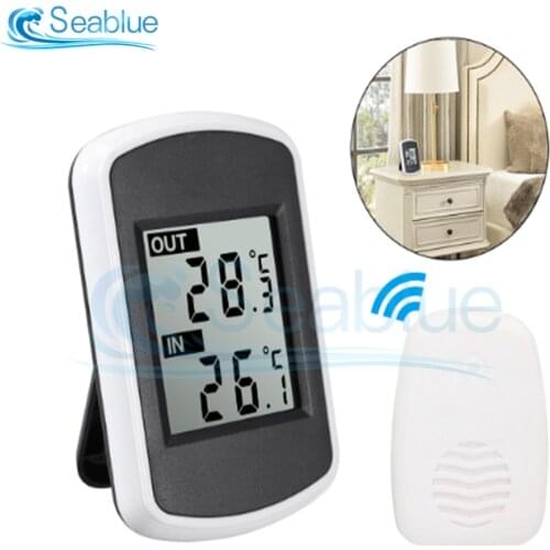 433MHz LCD Digital Wireless Transmission Temperature Humidity Meter Indoor Outdoor Temperature Sensor Hygrometer For Home Office