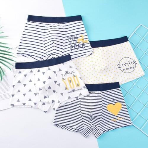 Children Kids Baby Boys Teen Cute Cotton Underwear Panties Set