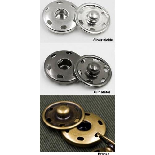 DIY 30sets/lot Big 30mm 2 parts sew on snaps buttons metal brass press button fasteners silver / black / bronze SF-30mm