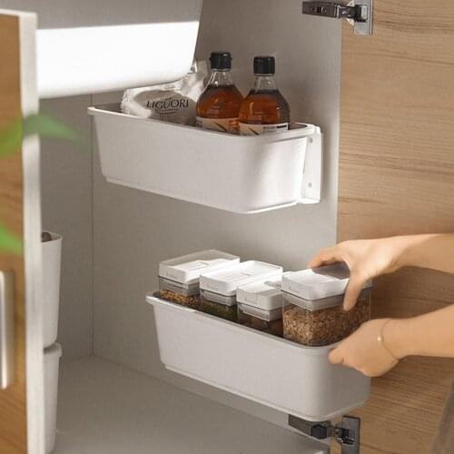 Kitchen Tableware Storage Rack Drawer Organizer Under Sink Bathroom Stand Wall Mounted Cosmetic Shelf Space Saver Closet Boxes
