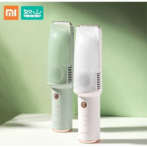 LUSN USB Baby Electric Hair Trimmer Automatic Gather Kids Hair Clipper Waterproof Mute Sleep Haircut Ceramic Cutter Head Razor