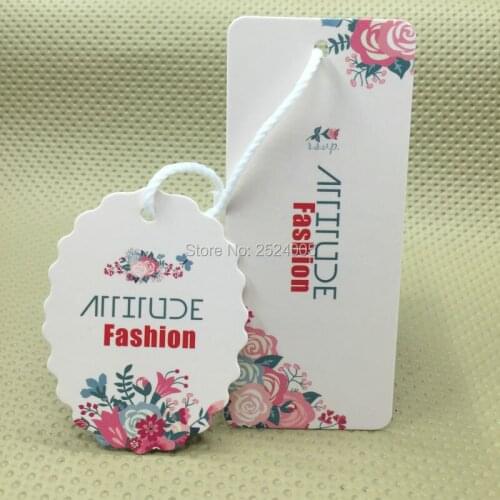 Custom shape cutting tags/round clothing paper hang tag/garment tags printing/clothing printed label/clothing woven labels brand