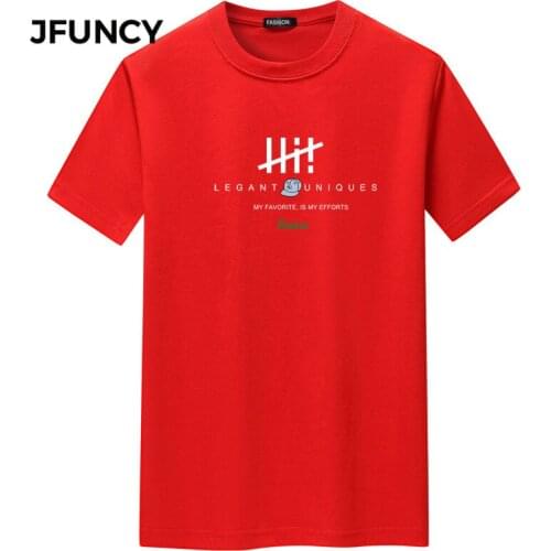 JFUNCY Oversized Short Sleeve Men T Shirt 2021 Summer Fashion Print Casual Loose Male Tees Tops Multicolor Plus Size Man Clothes