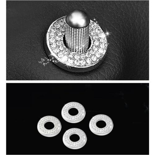 4 pcs Chrome Car Accessories Door Bolt Lock Ring Cover Trim Sticker For Mercedes Benz C E class GLC W205 W213 X253 Car-Styling