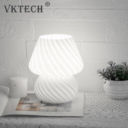 Creative LED Night Light Cute Mushroom Pattern USB Charged for Bedroom Study Bedside Table Lamp Kids Christmas Gift