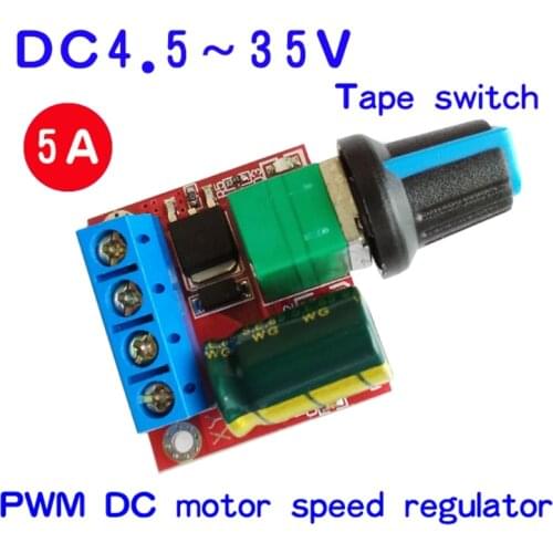 Mini DC Motor PWM Speed Controller 4.5V-35V Speed Control Switch LED Dimmer 5A For lishao home improvement qiang