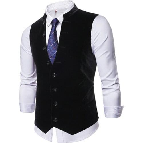 Seenimoe Mens Solid Color Casual Waistcoat M-3XL Multiple Buttons Blazer Vests Single Breasted Casual Vests