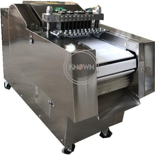 Stainless Steel Bucket Bun Meat Cube Cutter 300-500kg/h Blocks Sections Diced Poultry Meat Ribs Cutting Machine