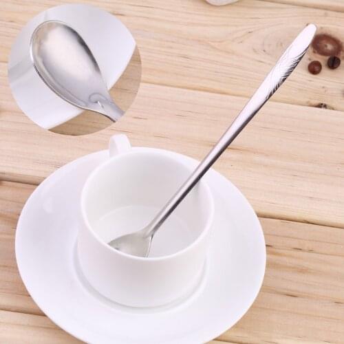 New Long-Handle Stainless Steel Tea-spoon Tableware Mixing Spoon For Coffee Ice Cream Dinnerware Home Bar Accessories