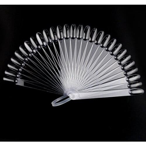 32 Colors Nail Plate Template Plate Sector Shape Palette Nails Polish Color Display Set For Nail Color Choose Design