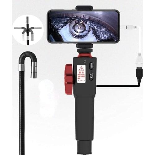 360 Degree Steering Industrial Borescope Endoscope Automobile Car Pipe Inspection Camera for OTG Android Phone WIFI iOS