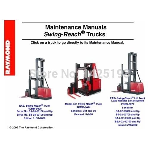 Raymond Maintenance Manual Swing-Reach Trucks