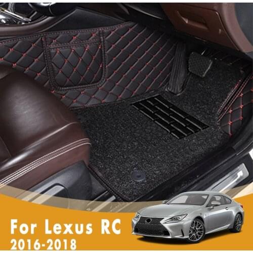 RHD Luxury Double Layer Wire Loop Car Floor Mats For Lexus RC 2018 2017 2016 Carpets Custom Car Accessories Interior Foot Pads