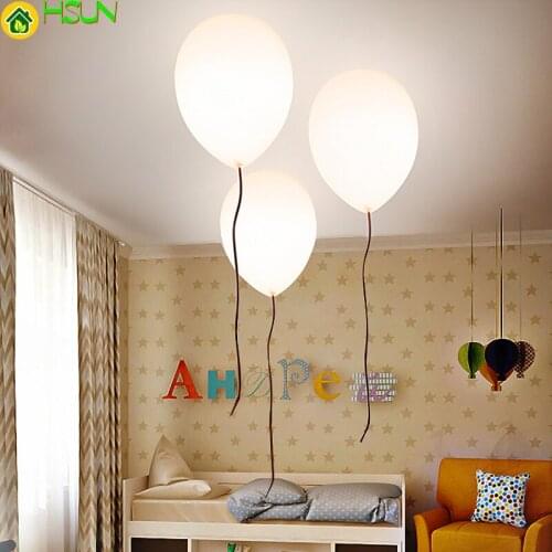 Lights Modern for Children led living ceiling room Bedroom Bedside Study Aisle Lights White Balloons glass Ceiling Lamp