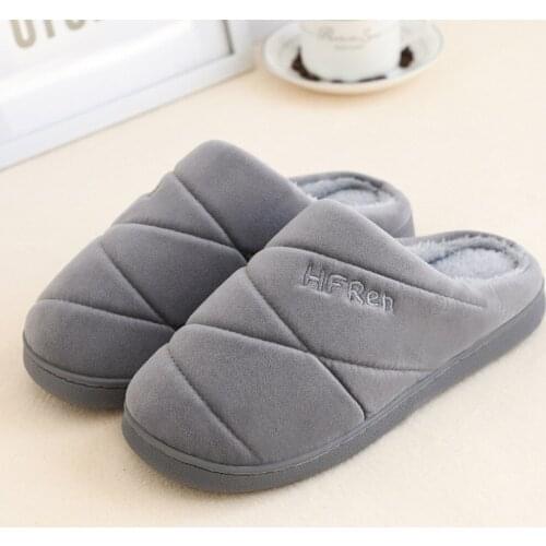Men Slippers Winter And Autumn Male Short Plush Slipper Home Bedroom Indoor Shoes For Men Male Floor Striped Slippers