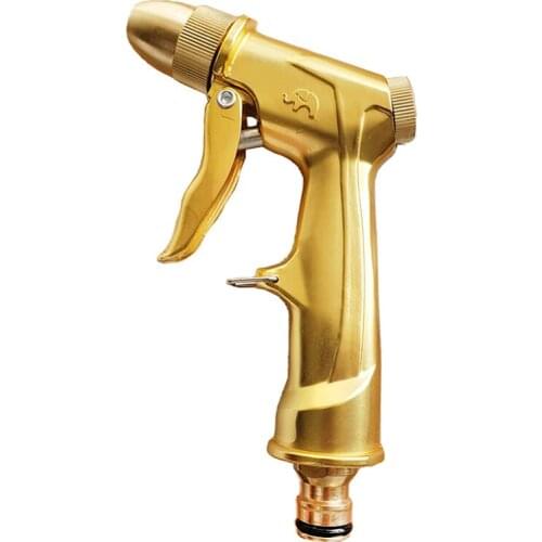 High Pressure Water Gun Metal Adjustable Nozzle Gardening Watering Car Washing Hose Water Gun Brass Sprayer Direct Sales
