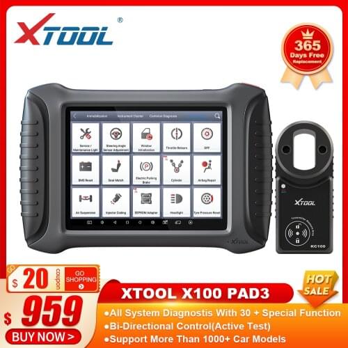 Xtool X100 Pad3 SE Auto Key Programmer X100 Pad Elite Diagnostic Programming Tool Russian LADA Support All Key Lost