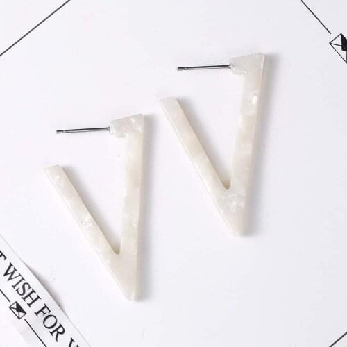 VIVILADY Fashion Geometric Triangle Hoop Earrings Women Candy Acrylic Acetic Acid Brincos Boho Summer Bijoux Jewelry Party Gifts