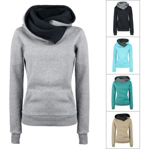 2021 Womens Hoodies Sweatshirt Spring Autumn Harajuku Pullovers Casual Hooded Tops Pullover Sleeve Overisze Hoodie