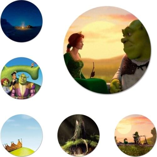 Shrek Printing protection Icons Pins Badge Decoration Brooches Metal Badges For Clothes Backpack Decoration 58mm