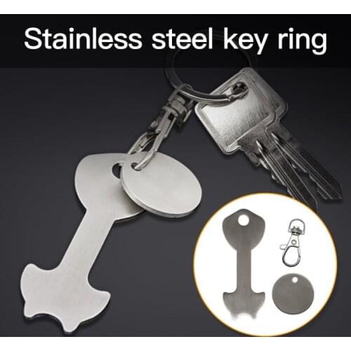 1 Packs Of Metal Aluminum Alloy Key Ring Shopping Trolley Tokens Decorative Hooks Home Storage Organization Keychain Key Ring