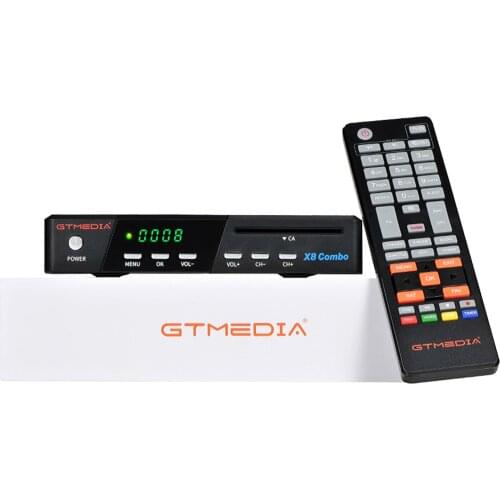 2021 GTMedia X8 COMBO HD Digital Satellite Receiver, DVB-S2/S2X+T2/Cable,Multi-PLP,Support Albertis/Tivusat/BBC Satback,Youtube